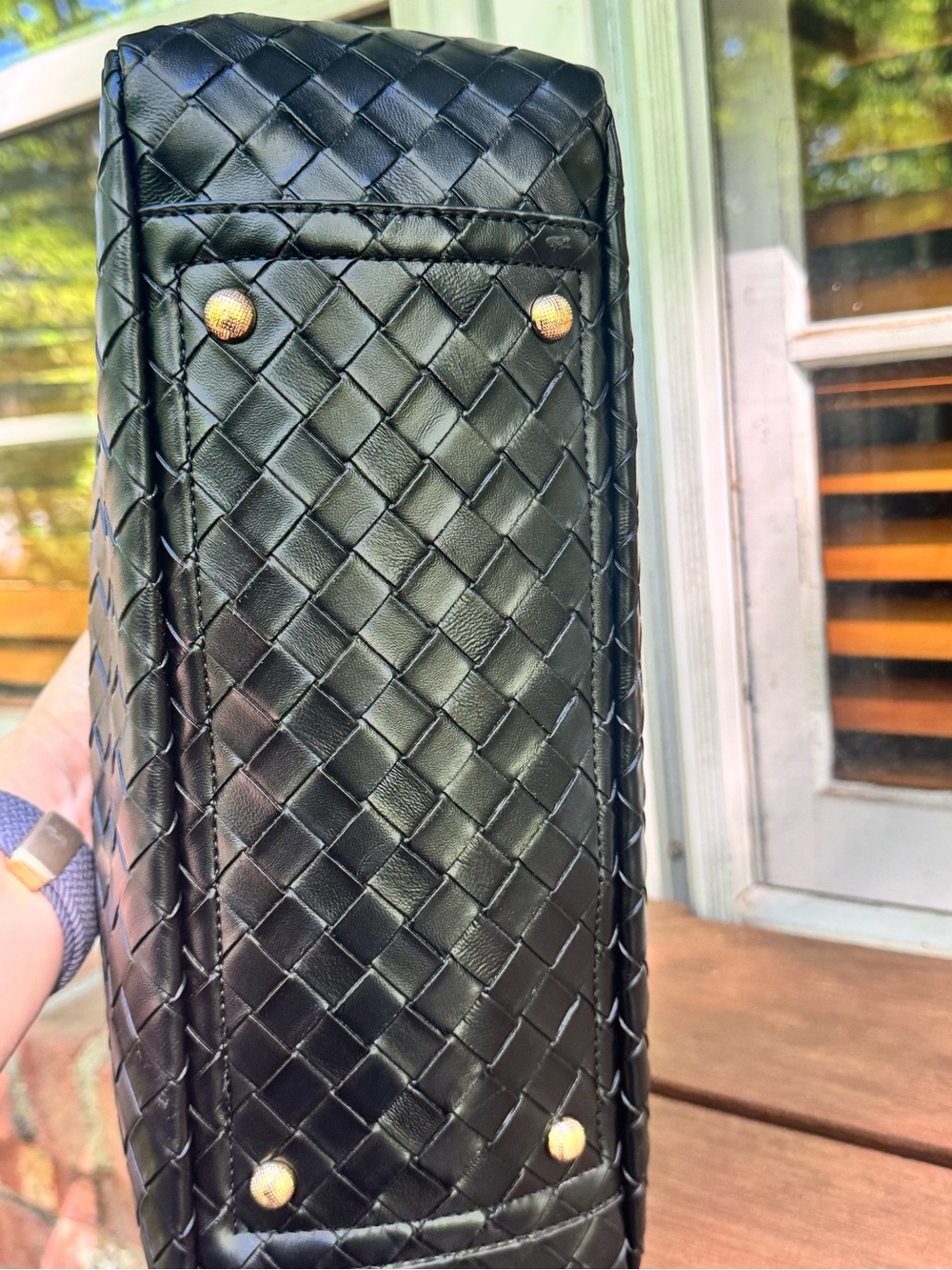 Ello Black Woven Tote w/ Tassel Charms & Crossbody Strap — EUC - Picture 7 of 15